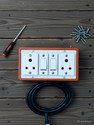 JELECTRICALS Brown (2+2) Heavy Duty Extension Board 6A 2 Switch & 1.5 Meter Wire 2  Socket Extension Boards