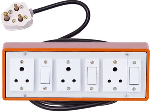 jelectricals brown 33 heavy duty extension board 6a 3 socket extension boards brown 3 m