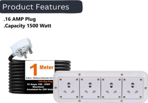 JELECTRICALS Power Extension Cord 6A 16A Universal