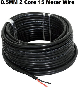 jelectricals pvc 05 sqmm black 15 m wire black