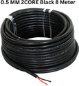 JELECTRICALS PVC 0.5 sq/mm Black 8 m Wire (Black)