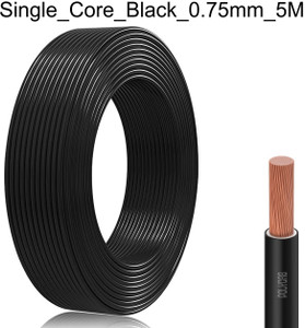 JELECTRICALS PVC 0.75 sq mm Black 5