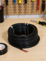 JELECTRICALS PVC 1 sq/mm Black 10 m Wire (Black)