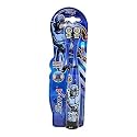 Pack of 1 Kids Cartoon Printed Electric Toothbrush Extra Soft Electric, Battery Powered Toothbrush for Kids Blue (Blue)