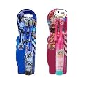 Pack of 2 Kids Cartoon Printed Electric Toothbrush Extra Soft Electric, Battery Powered Toothbrush for Kids Blue (Pink And Blue)