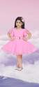 jelly qelly fashion Girls Midi/Knee Length Casual Dress (Pink, Short Sleeve)