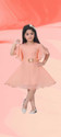 jelly qelly fashion Girls Midi/Knee Length Casual Dress (Orange, Short Sleeve)