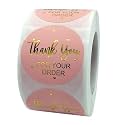 JELLYBABY 3.8 Cm 500 Pcs 1.5In Self-Adhesive Foil Printed Thank You For Your Order Labels Stickers For Small Business Greeting Cards Flower Bouquets (Thank You For Your Order), 500 Labels