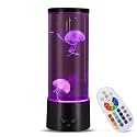 Jellyfish Lamp, Jellyfish Aquarium Lamp with 16 Color Changing, Remote Control Decor Jellyfish Tank LED Night Light for Home Office Room Desk