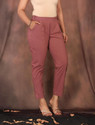 JEMOR Women Regular Fit Grey Pure Cotton Trousers