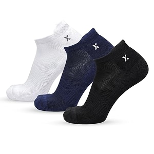 men39s ankle length cushioned sports socks  breathable fabric  moisture wicking  anti-blister comfort  gym running walking