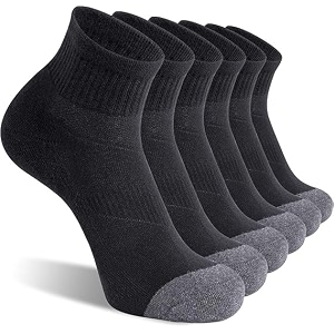men39s ankle length cushioned sports socks  breathable fabric  moisture wicking  anti-blister comfort  gym running walking