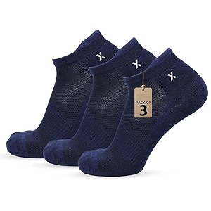 men39s ankle length cushioned sports socks  breathable fabric  moisture wicking  anti-blister comfort  gym running walking