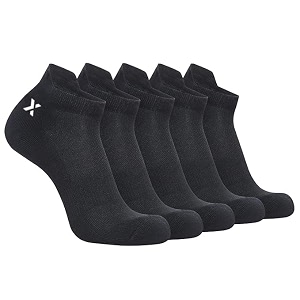 men39s ankle length cushioned sports socks  breathable fabric  moisture wicking  anti-blister comfort  gym running walking