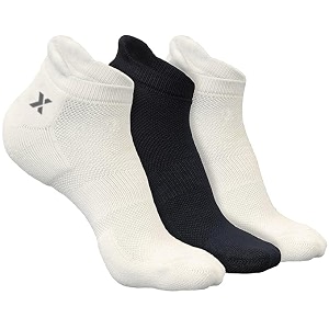 men39s ankle length cushioned sports socks  breathable fabric  moisture wicking  anti-blister comfort  gym running walking