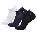 Men's Ankle Length Cushioned Sports Socks | Breathable Fabric | Moisture Wicking | Anti-Blister Comfort | Gym, Running, Walking