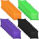 Jenaai Bean Bags for Cornhole Tossing, 2.6" Nylon, 48 Pcs, Dark Color
