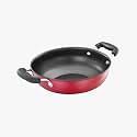 JENSONS Premium Wellness Red Non-Stick Kadhai 