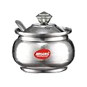 JENSONS Stainless Steel Ghee Pot With Lid And Spoon | 250 ml | Oil And Ghee Container | Small Storage Jar | Rust Resistant | Silver