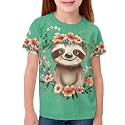 JEOCODY Boys Girls Graphic Tees Funny 3D Printed Short Sleeve T-Shirts 3-16T