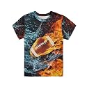 JEOCODY Boys Girls Graphic Tees Funny 3D Printed Short Sleeve T-Shirts 3-16T