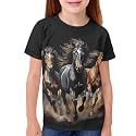 JEOCODY Boys Girls Graphic Tees Funny 3D Printed Short Sleeve T-Shirts 3-16T