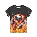 JEOCODY Boys Girls Graphic Tees Funny 3D Printed Short Sleeve T-Shirts 3-16T