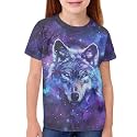 JEOCODY Boys Girls Graphic Tees Funny 3D Printed Short Sleeve T-Shirts 3-16T