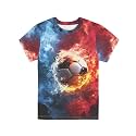 JEOCODY Boys Girls Graphic Tees Funny 3D Printed Short Sleeve T-Shirts 3-16T