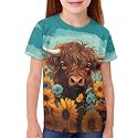 JEOCODY Boys Girls Graphic Tees Funny 3D Printed Short Sleeve T-Shirts 3-16T