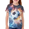 JEOCODY Boys Girls Graphic Tees Funny 3D Printed Short Sleeve T-Shirts 3-16T