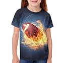 JEOCODY Boys Girls Graphic Tees Funny 3D Printed Short Sleeve T-Shirts 3-16T