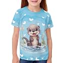 JEOCODY Boys Girls Graphic Tees Funny 3D Printed Short Sleeve T-Shirts 3-16T