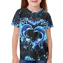 JEOCODY Boys Girls Graphic Tees Funny 3D Printed Short Sleeve T-Shirts 3-16T