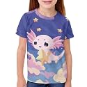 JEOCODY Boys Girls Graphic Tees Funny 3D Printed Short Sleeve T-Shirts 3-16T