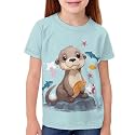 JEOCODY Boys Girls Graphic Tees Funny 3D Printed Short Sleeve T-Shirts 3-16T