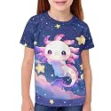 JEOCODY Boys Girls Graphic Tees Funny 3D Printed Short Sleeve T-Shirts 3-16T