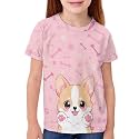 JEOCODY Boys Girls Graphic Tees Funny 3D Printed Short Sleeve T-Shirts 3-16T