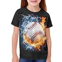 JEOCODY Boys Girls Graphic Tees Funny 3D Printed Short Sleeve T-Shirts 3-16T