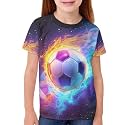 JEOCODY Boys Girls Graphic Tees Funny 3D Printed Short Sleeve T-Shirts 3-16T