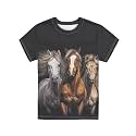 JEOCODY Boys Girls Graphic Tees Funny 3D Printed Short Sleeve T-Shirts 3-16T
