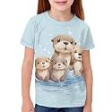 JEOCODY Boys Girls Graphic Tees Funny 3D Printed Short Sleeve T-Shirts 3-16T