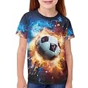 JEOCODY Boys Girls Graphic Tees Funny 3D Printed Short Sleeve T-Shirts 3-16T