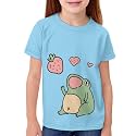 JEOCODY Boys Girls Graphic Tees Funny 3D Printed Short Sleeve T-Shirts 3-16T