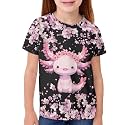 JEOCODY Boys Girls Graphic Tees Funny 3D Printed Short Sleeve T-Shirts 3-16T