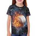 JEOCODY Boys Girls Graphic Tees Funny 3D Printed Short Sleeve T-Shirts 3-16T
