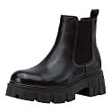 Jeossy Women's Chelsea Combat Boots, Chunky Platform Ankle Boots