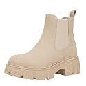 Jeossy Women's Chelsea Combat Boots, Chunky Platform Ankle Boots