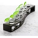 Jerez Shot Glasses Bulk Serving Tray with Shot Glass 6 - Tequila,Vodka,Cocktail,Whiskey Shots Glass for Restaurant, Bar, Party, Office, Family
