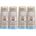Jergens Natural Glow In Shower Lotion, Self Tanner for Medium to Deep Skin Tone, Sunless Tanning Wet Skin Lotion for Gradual, Flawless Color, 7.5 Fl Oz (Pack of 4)